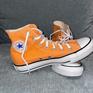 Converse Vibrant Orange High-Tops